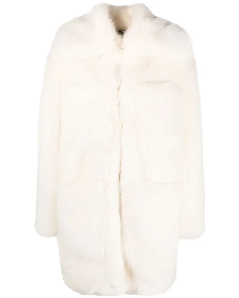 Dsquared2 Mantel aus Faux Fur - Weiß Weiß