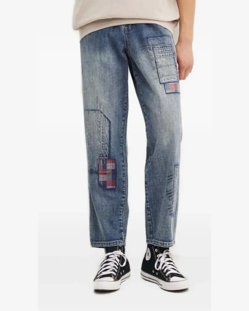 Desigual Jeans im Patchwork-Look - Blau Blau