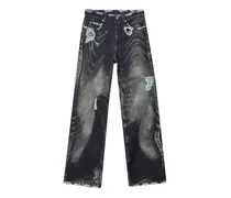 Jeans in Distressed-Optik - Schwarz