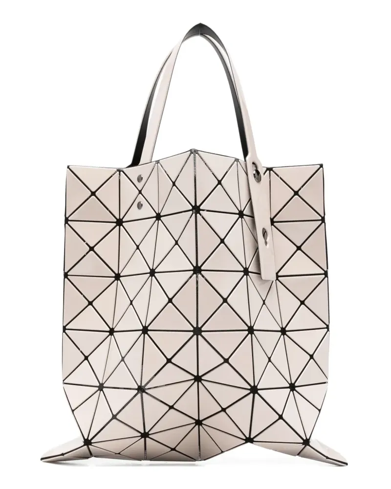 Issey Miyake geometric-print tote bag - Nude Nude