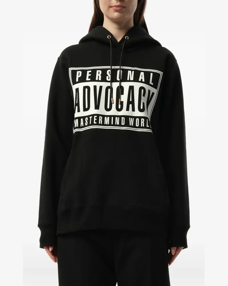 Mastermind Japan logo-print drawstring hoodie - Schwarz Schwarz