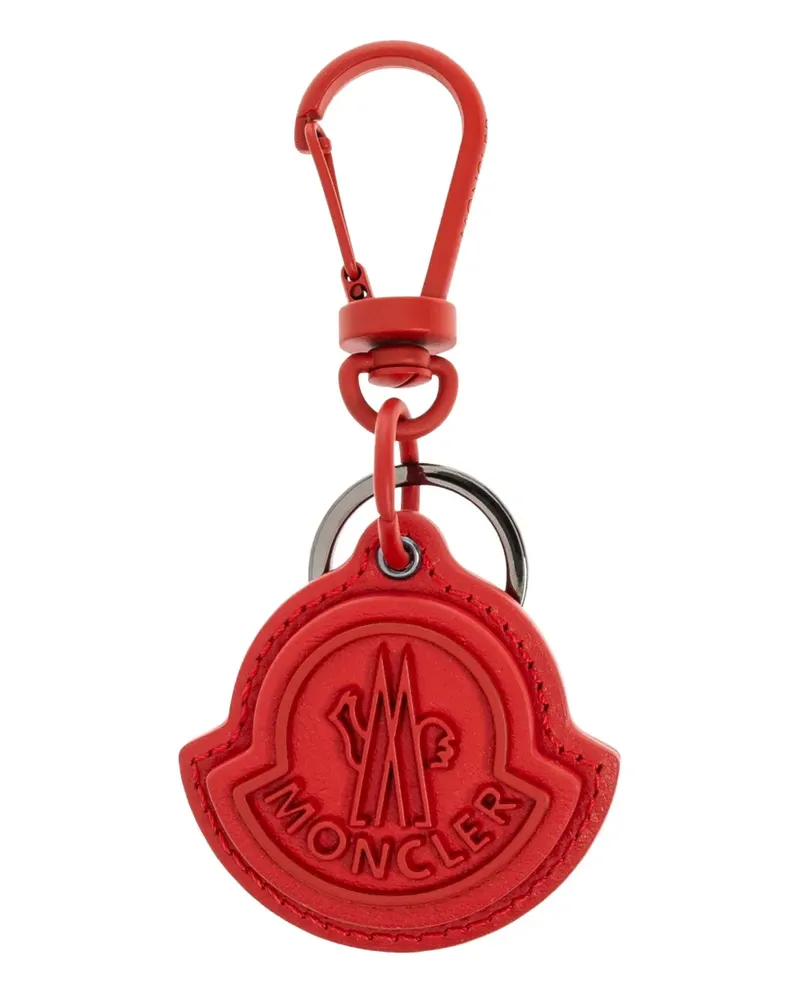 Moncler Schlüsselanhänger mit Logo-Prägung - Rot Rot