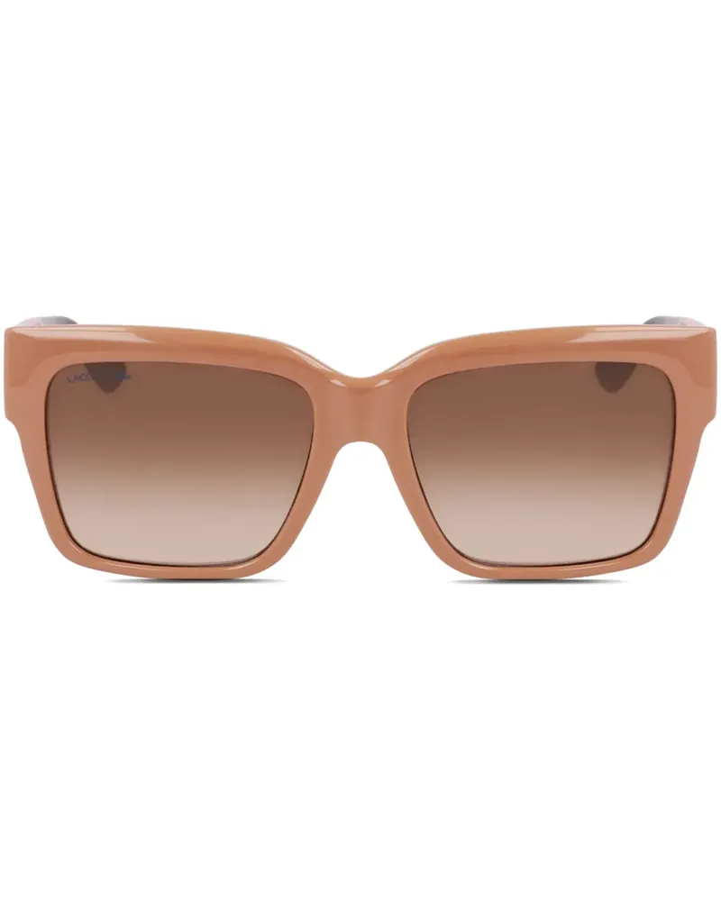 Lacoste Sonnenbrille mit Logo-Print - Nude Nude