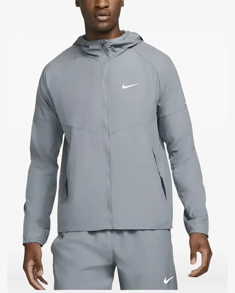 Nike Miler Repel Kapuzenjacke - Grau Grau