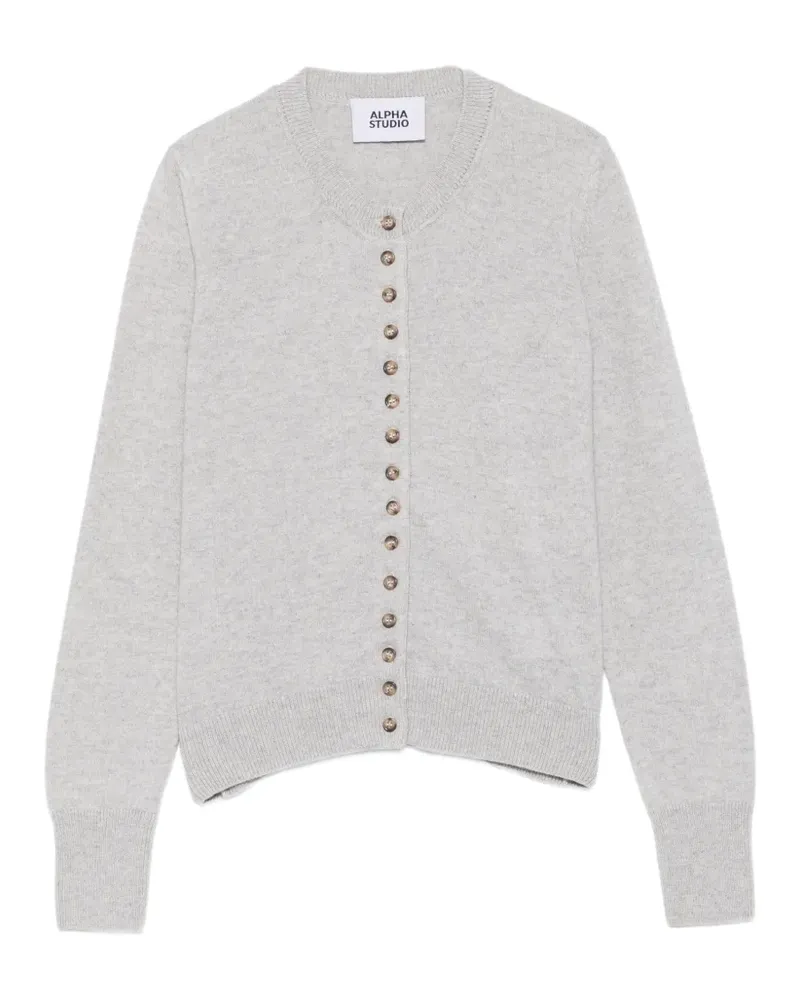 Alpha Studio Geknöpfter Cardigan - Grau Grau