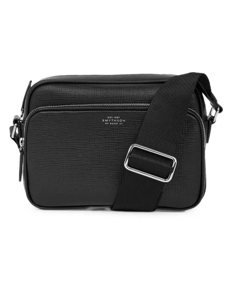 Smythson Umhängetasche aus Panama-Leder - Schwarz Schwarz