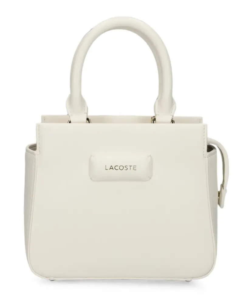 Lacoste logo-plaque tote bag - Weiß Weiß