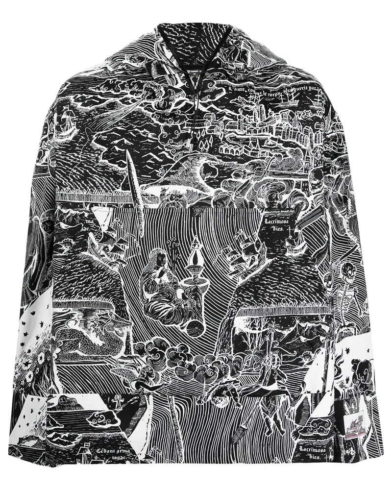 Boramy Viguier Hoodie mit Zeichnungs-Print - Schwarz Schwarz