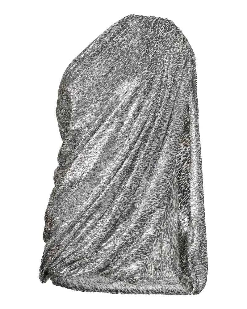 Stella McCartney one-shoulder gathered dress - Silber Silber