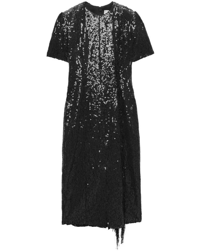 MSGM Midikleid mit Pailletten - Schwarz Schwarz