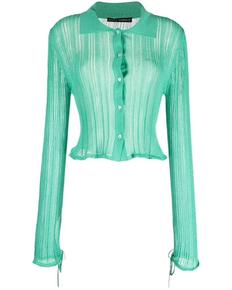Marco Rambaldi Semi-transparenter Cardigan - Grün Grün