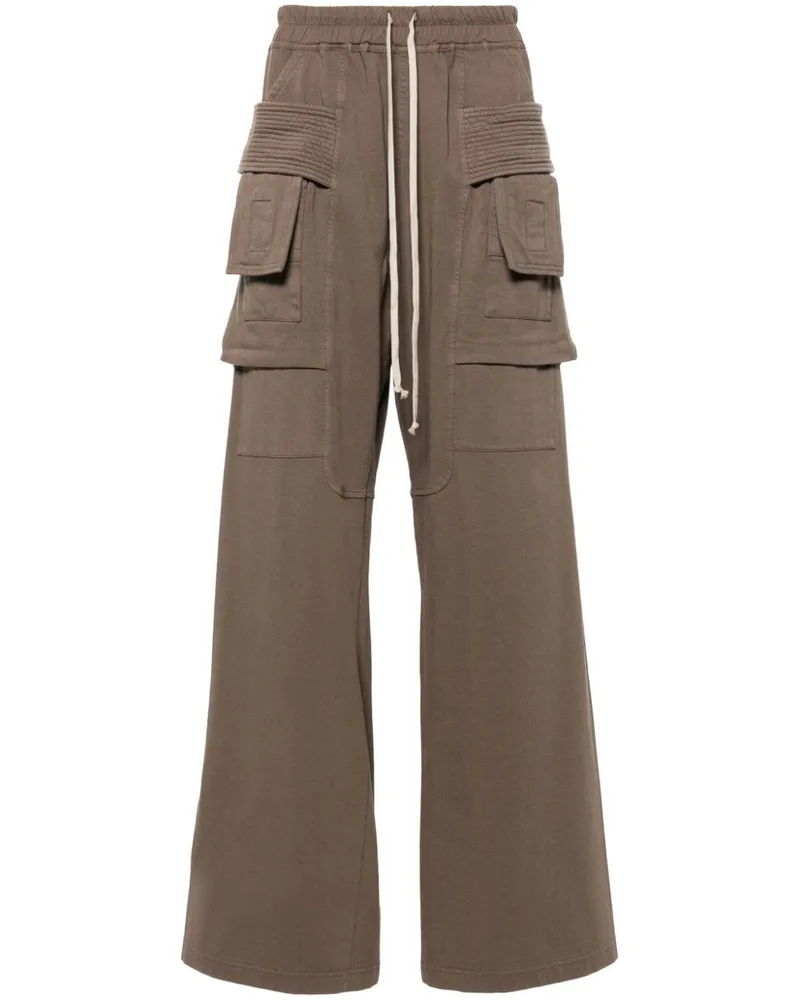 DRKSHDW by Rick Owens Kordelzug-Jogginghose mit gerippten Einsätzen - Grau Grau