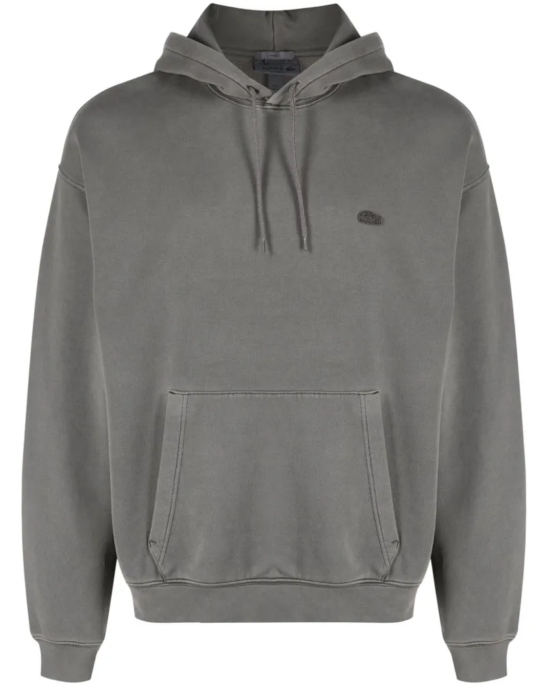 Lacoste Hoodie mit Logo-Patch Grau