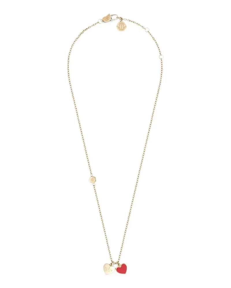 Philipp Plein Rocked Heart Halskette - Gold Gold