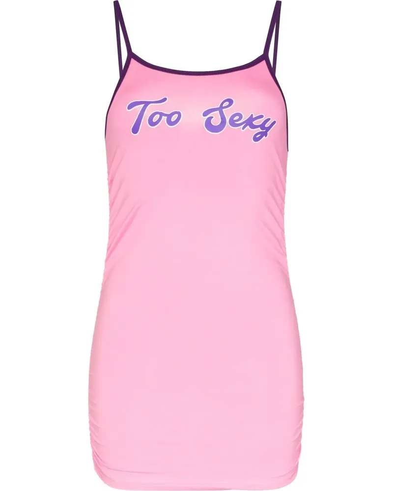 Natasha Zinko Tanktop mit Slogan-Print - Rosa Rosa