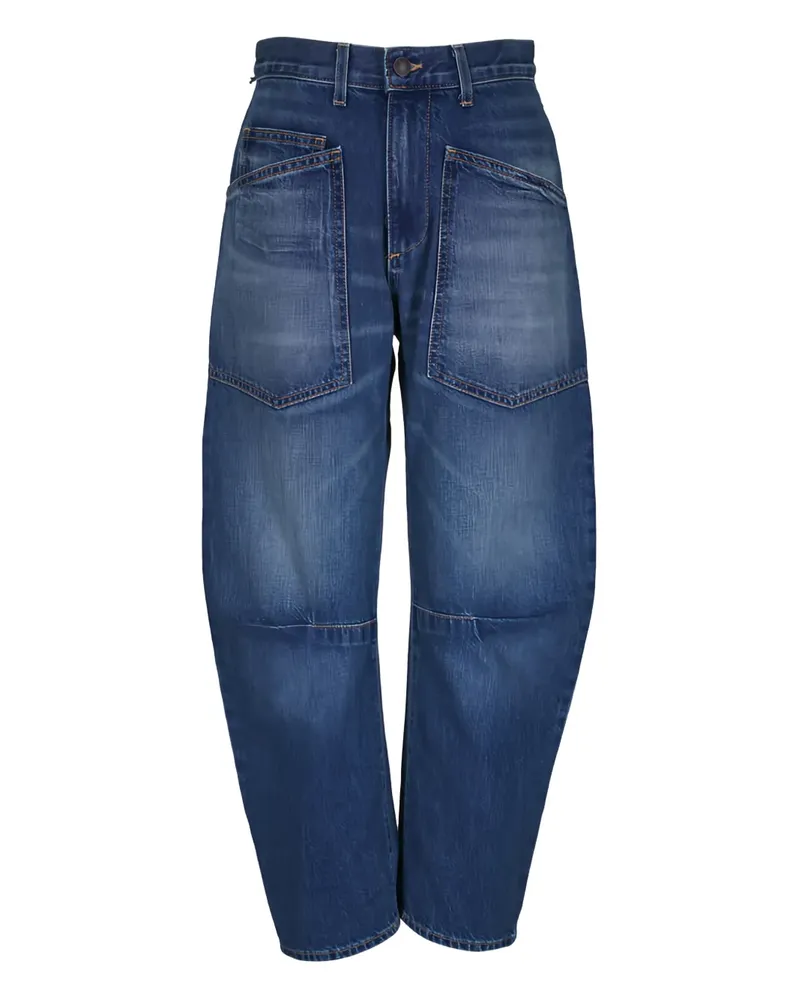 Nili Lotan Shon Bedford Jeans mit aufgesetzten Taschen - Blau Blau