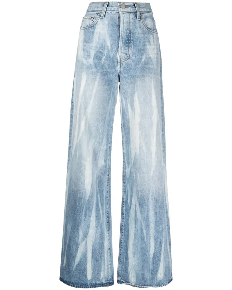 Amiri Jeans mit weitem Bein Blau