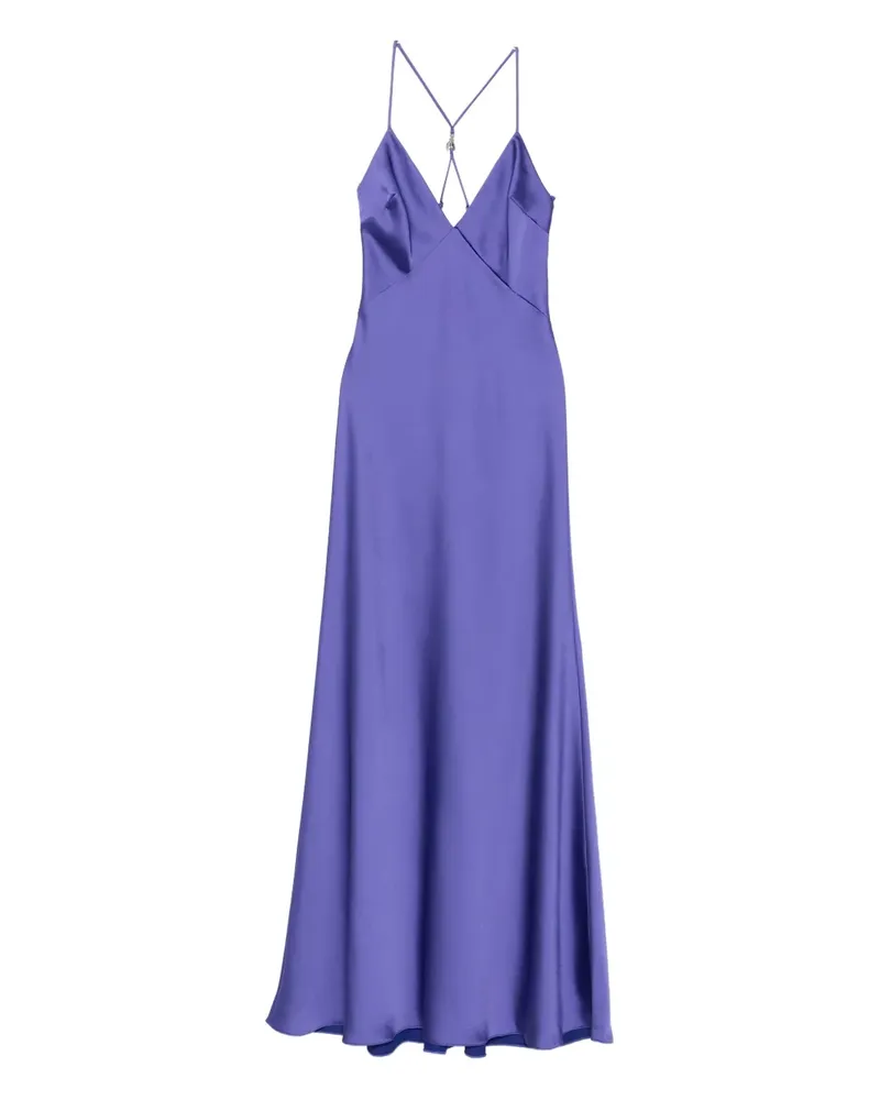 Patrizia Pepe Langes Kleid mit schmalen Trägern - Violett Violett