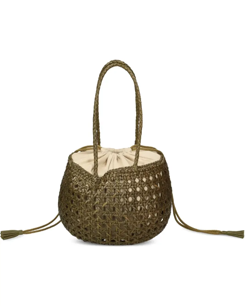 Dragon Diffusion Juventus woven leather bucket bag - Grün Grün