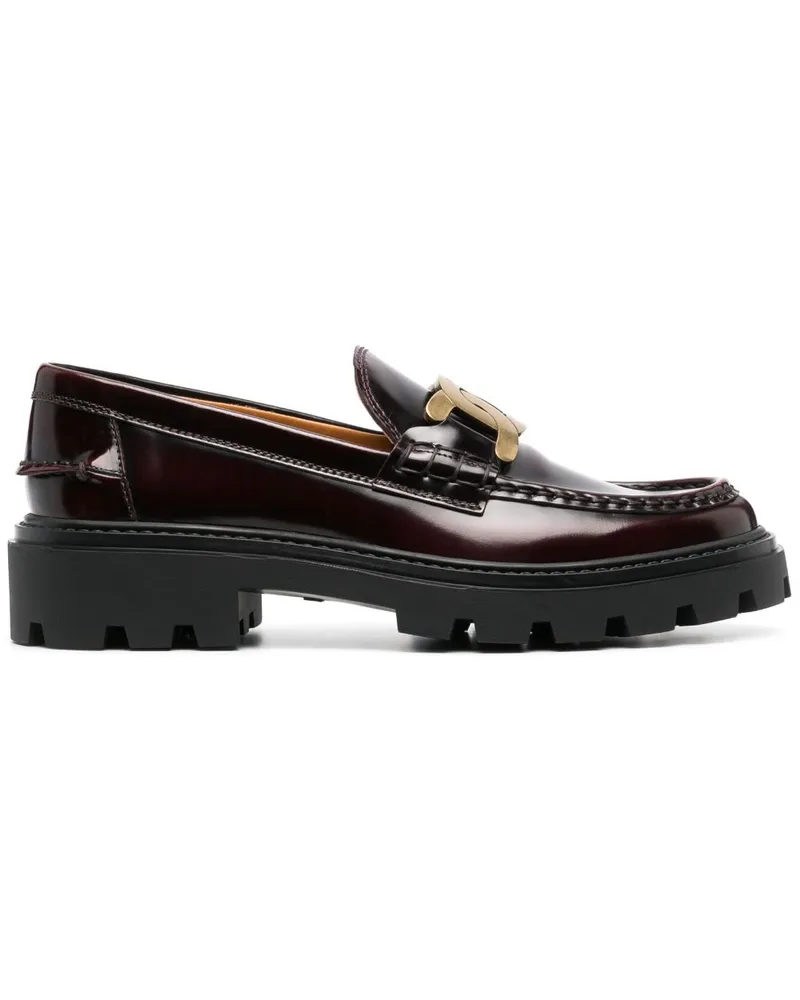 TOD'S Loafer mit Logo-Schild - Rot Rot