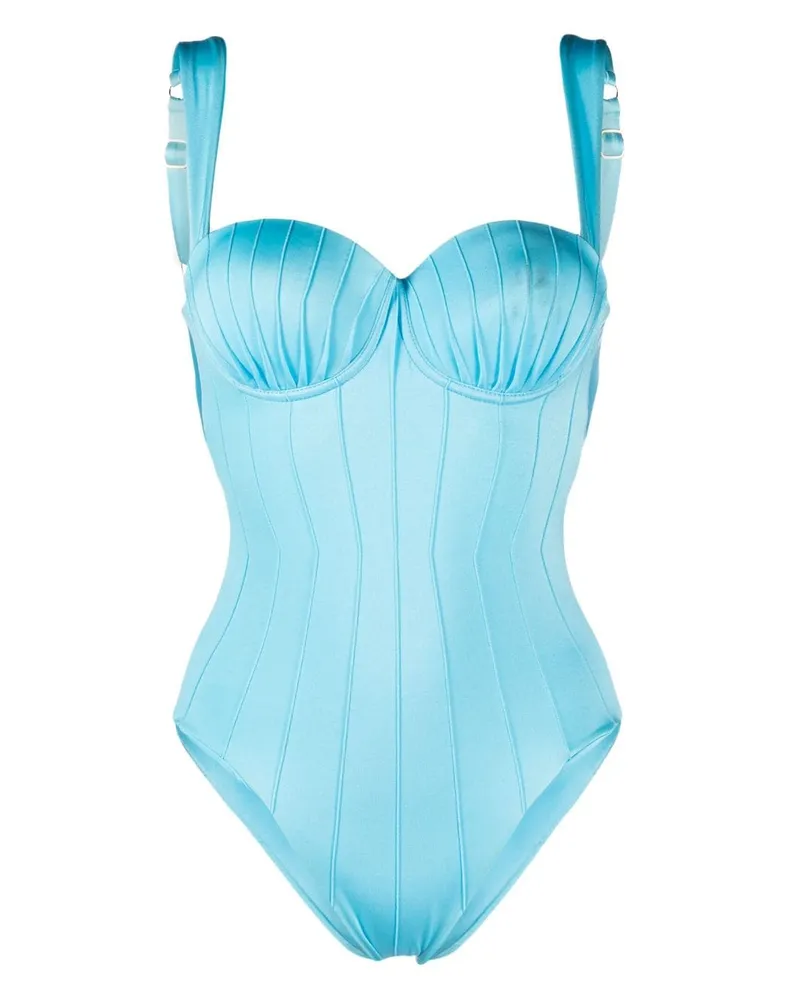 Noire Swimwear Klassischer Badeanzug Blau