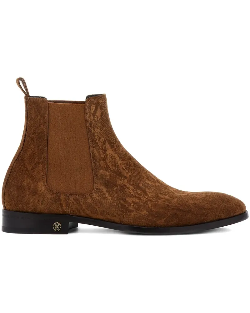 Roberto Cavalli Knöchelhohe Wildlederstiefel - Braun Braun