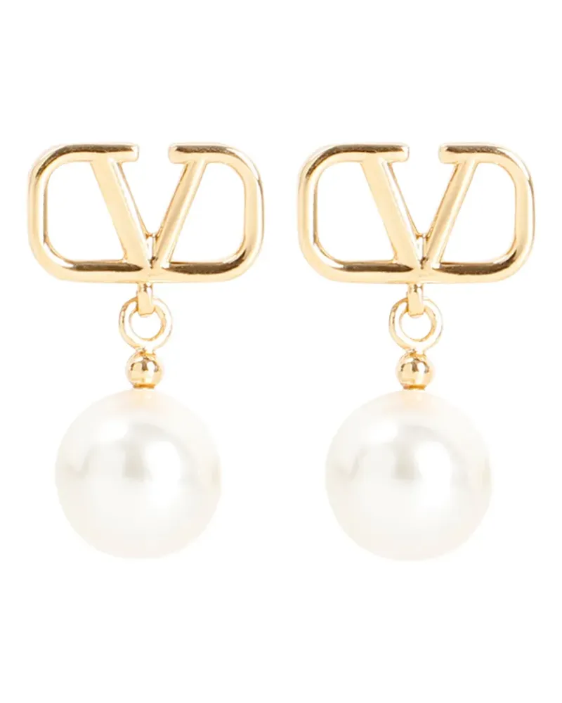 Valentino Garavani logo earrings - Gold Gold