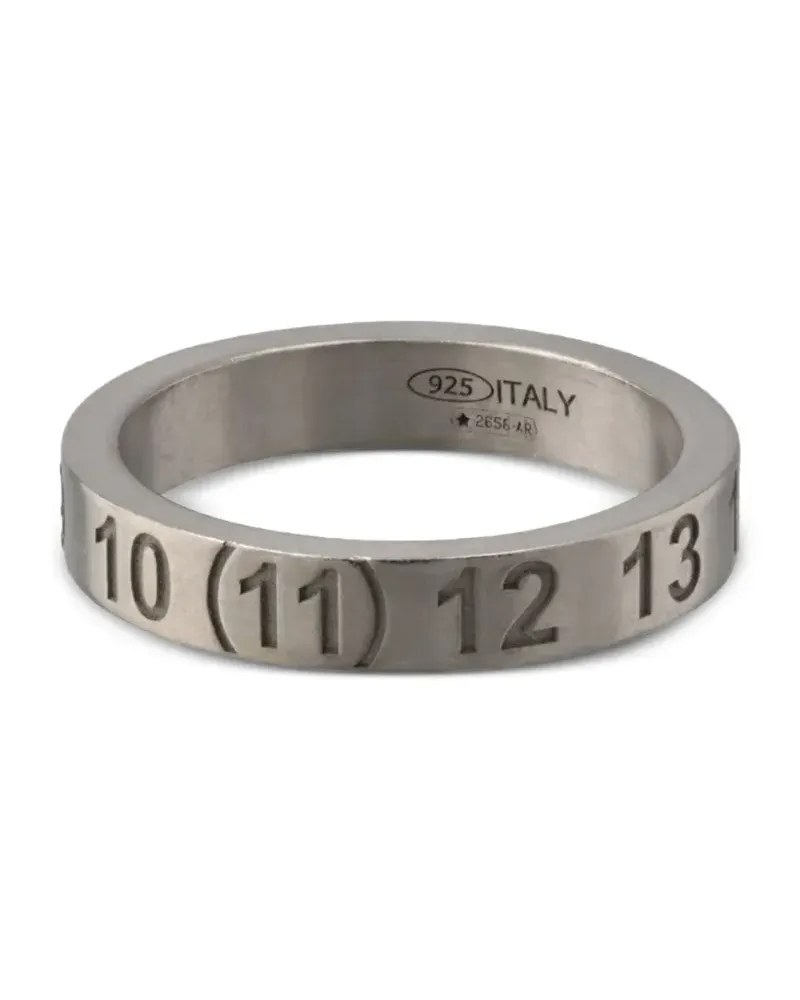 Maison Margiela Ring mit Nummern-Motiv - Silber Silber