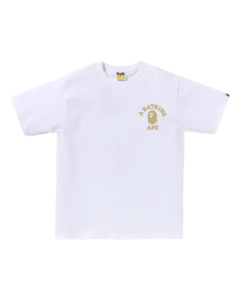 BAPE T-Shirt mit Logo - White x Yellow White