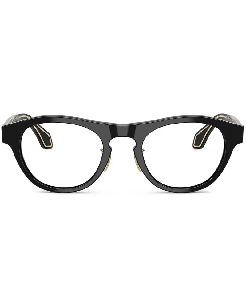 Giorgio Armani Brille mit rundem Gestell - Schwarz Schwarz