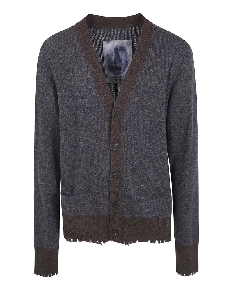 Ziggy Chen Cardigan im Distressed-Look - Grau Grau