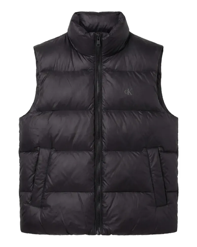 Calvin Klein quilted logo-print gilet - Schwarz Schwarz