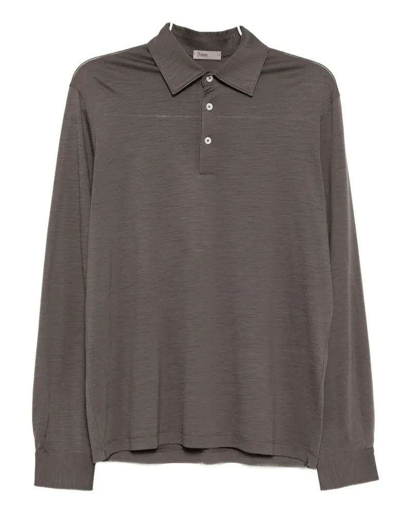 Herno Langärmeliges Poloshirt - Braun Braun