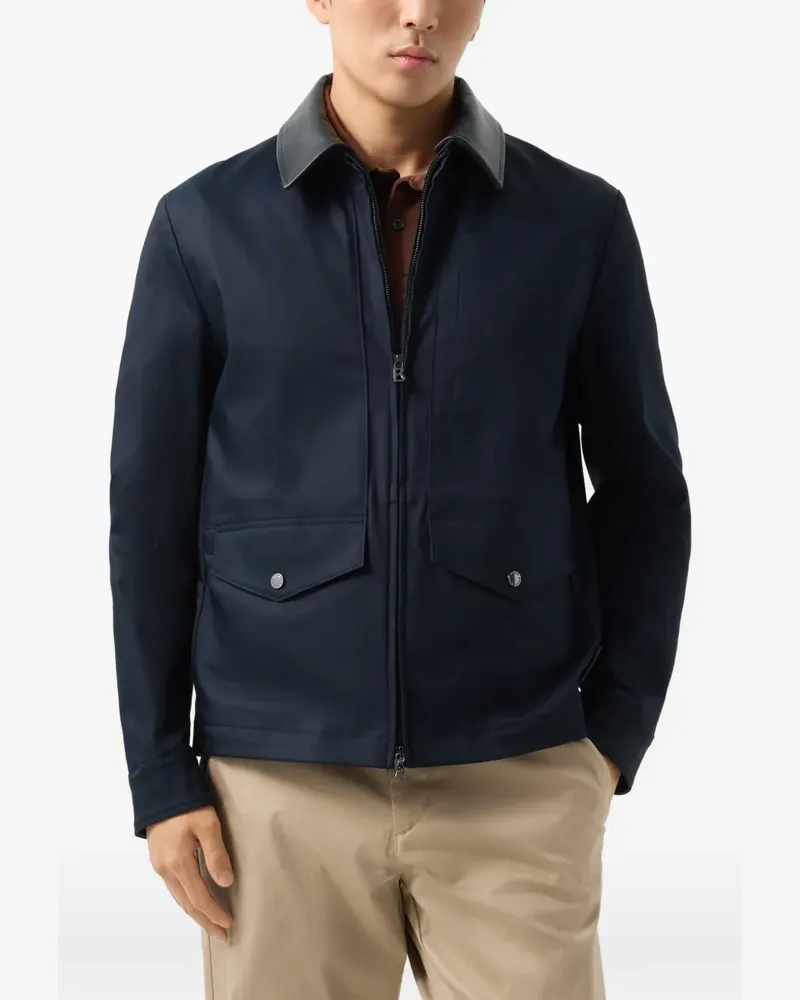 Bogner Mirco Jacke mit Lederkragen - Blau Blau
