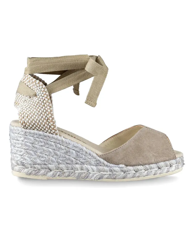 Espadrilles Ronny ankle-tie wedge  - Nude Nude