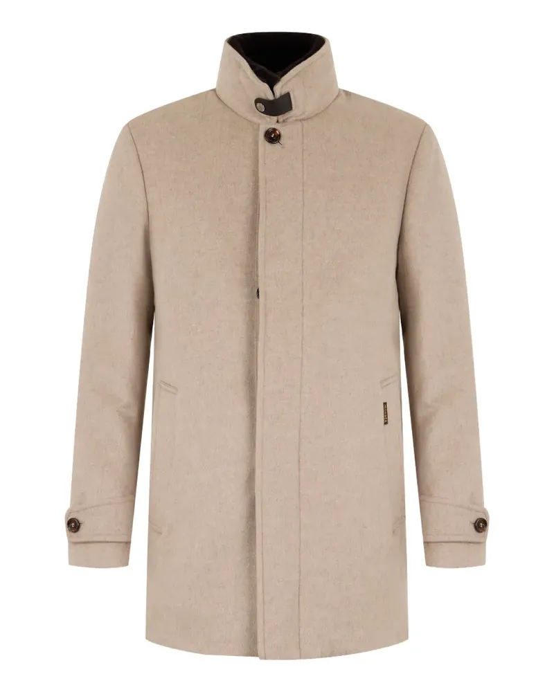 MOORER high-neck cashmere coat - Nude Nude