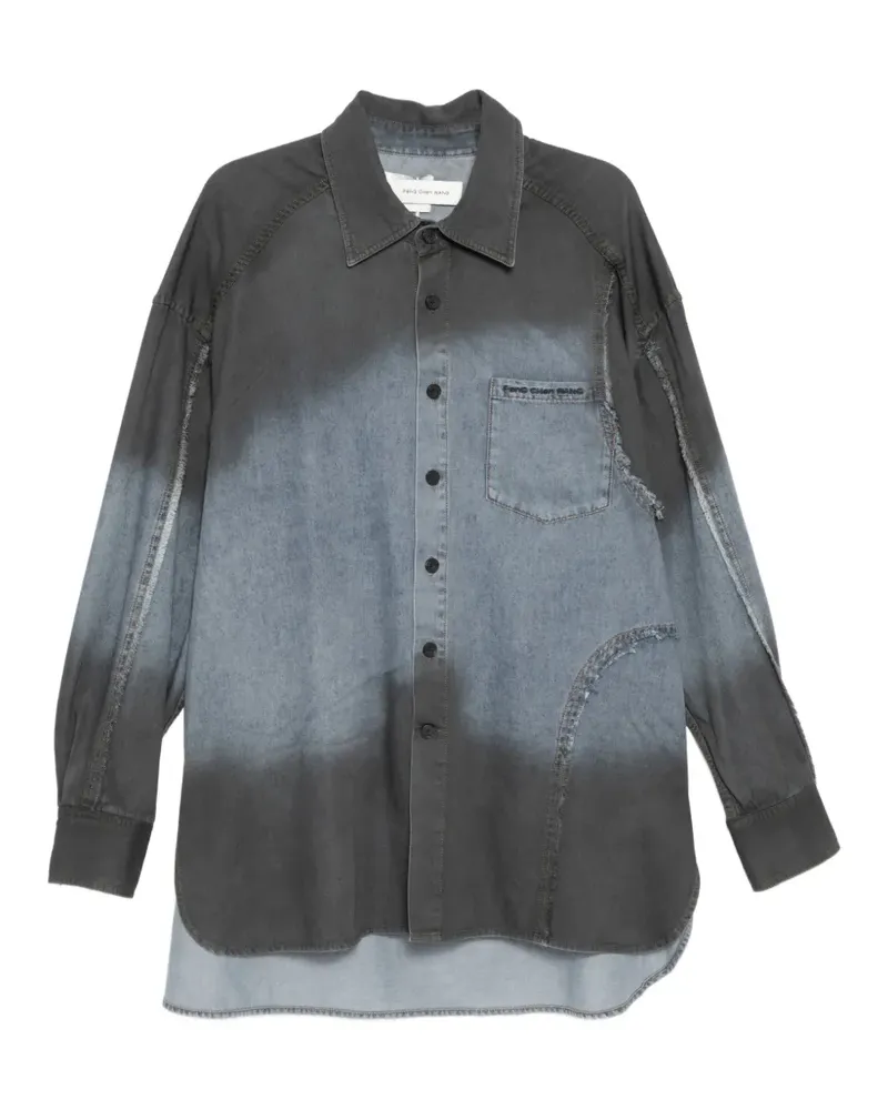 Feng Chen Wang Hemd mit Farbverlauf-Optik - Schwarz Schwarz