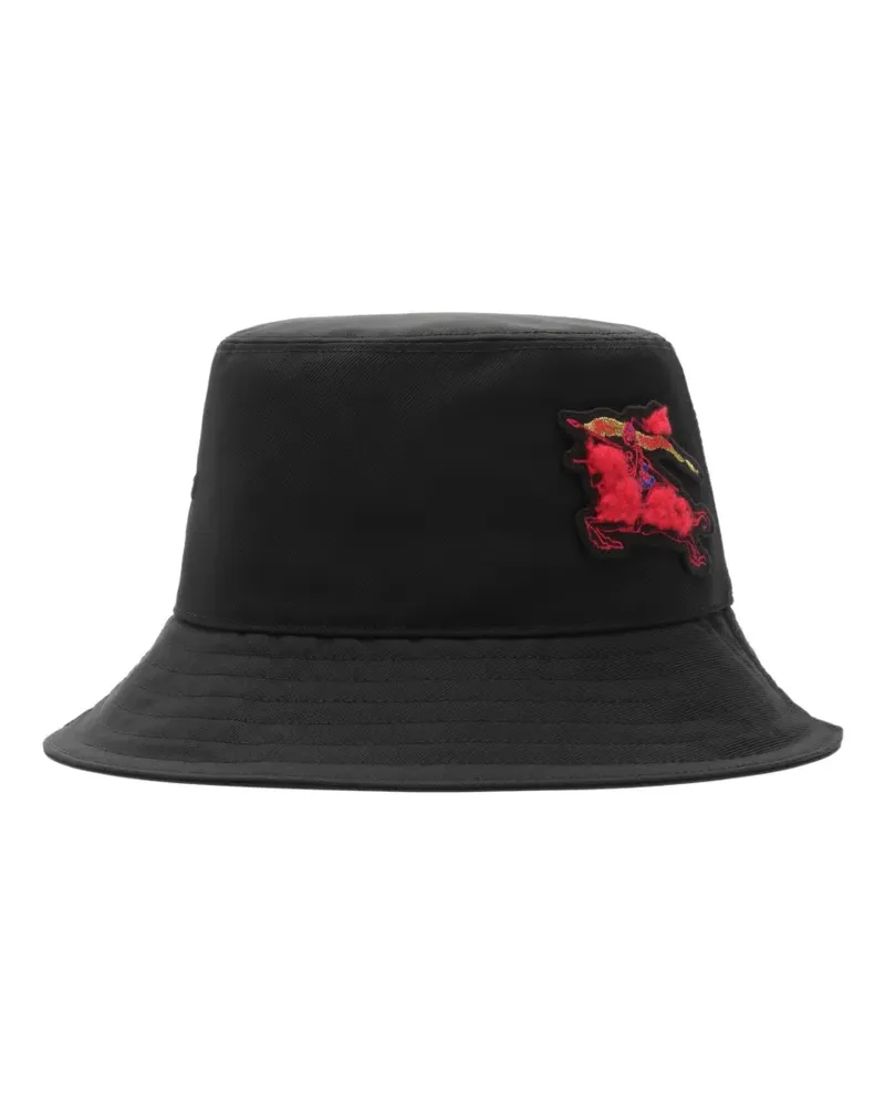 Burberry Bestickter Fischerhut - Schwarz Schwarz