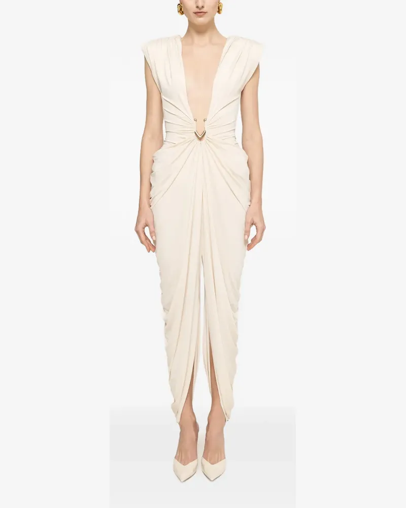 NISSA ruched jumpsuit - Weiß Weiß