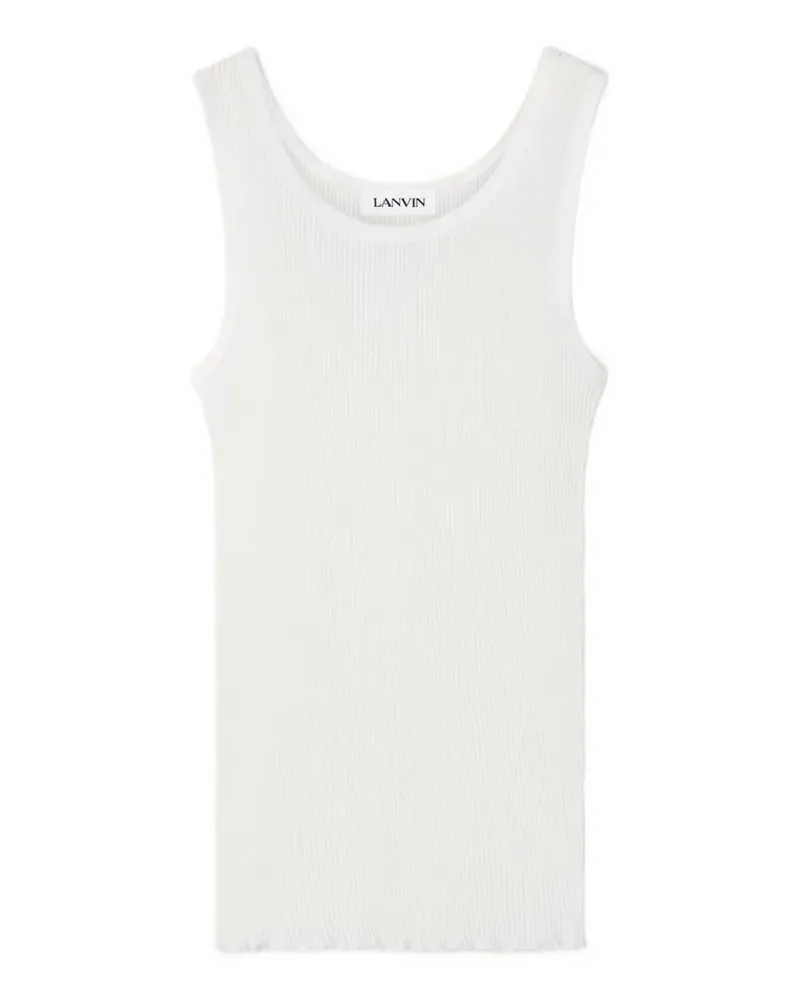 Lanvin Jersey-Tanktop mit Falten - Weiß Weiß