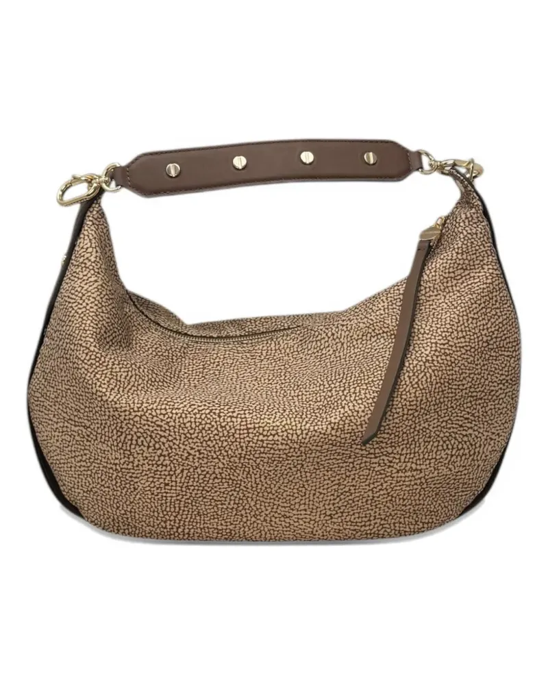 Borbonese medium Frame hobo shoulder bag - Nude Nude