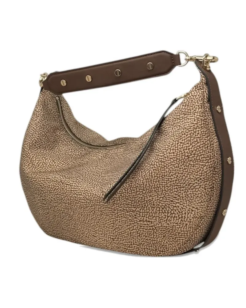 Borbonese medium Frame hobo shoulder bag - Nude Nude