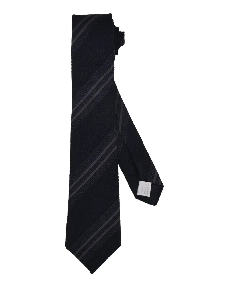 Tagliatore Seidenkrawatte mit diagonalen Streifen - Blau Blau