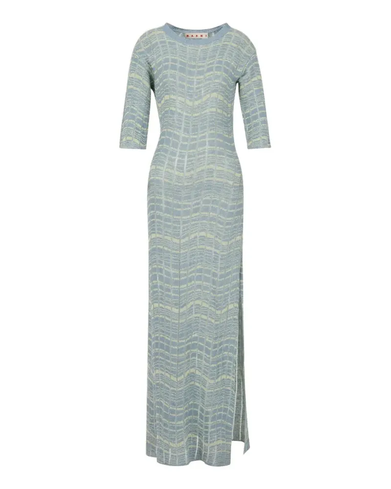 Marni Maxikleid mit Schlitz - Blau Blau