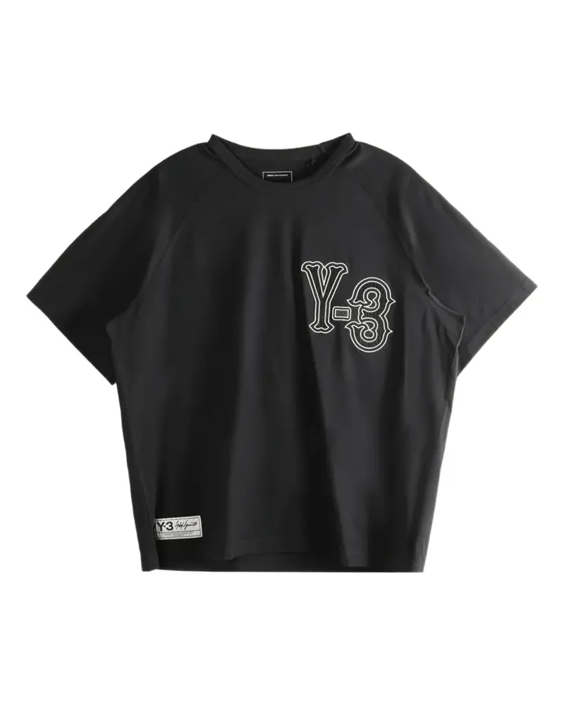 Y-3 Besticktes T-Shirt - Schwarz Schwarz