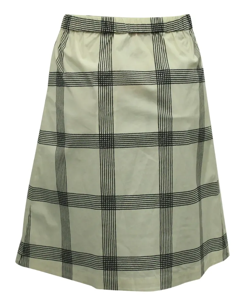 Tory Burch tartan pleated midi skirt - Grün Grün