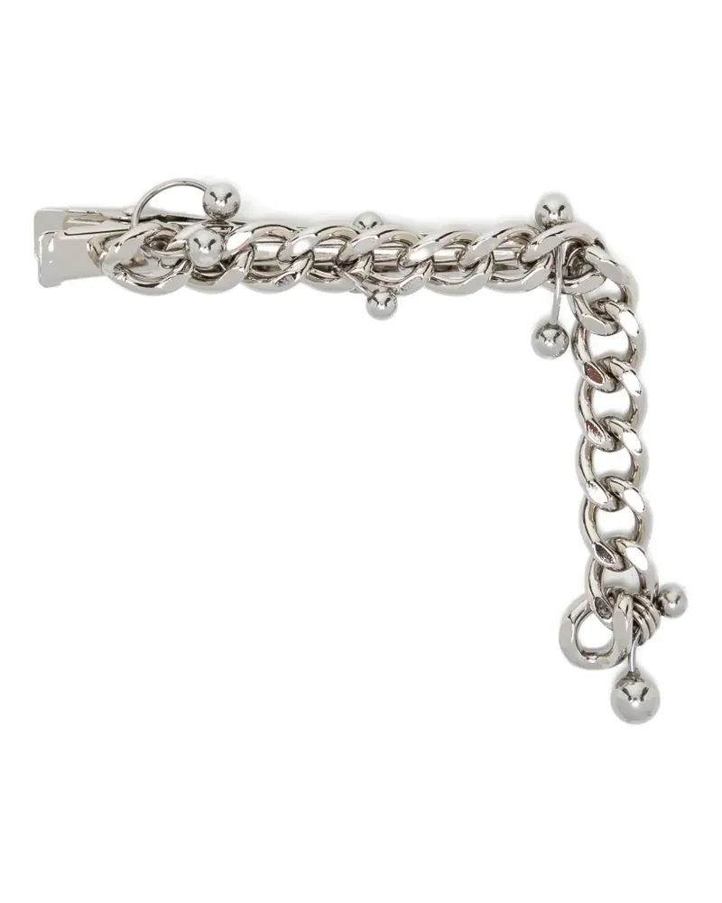 Yohji Yamamoto Haarspange mit Kugelketten - Silber Silber