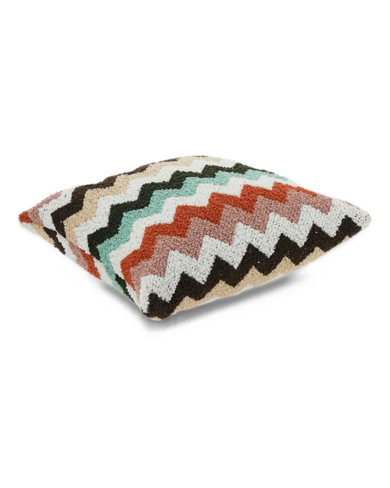 Missoni Home Hedgehog zigzag-pattern cushion - Weiß Weiß