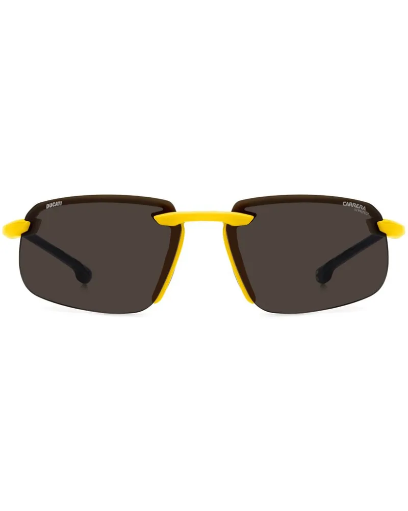 Carrera Sonnenbrille mit Logo-Print - Gelb Gelb