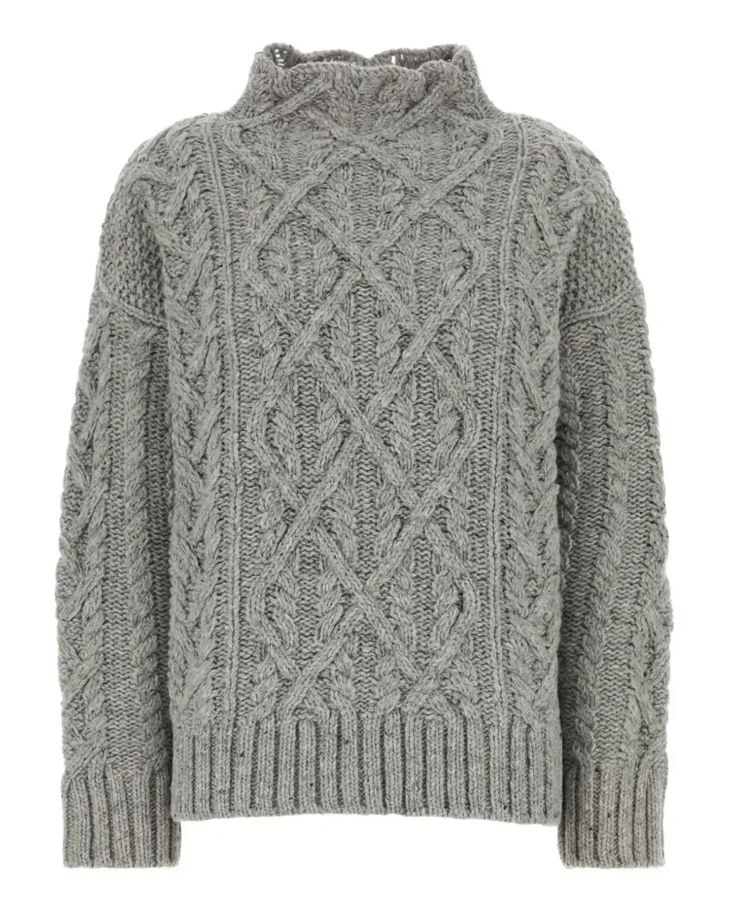 Jil Sander cable-knit wool sweater - Grau Grau